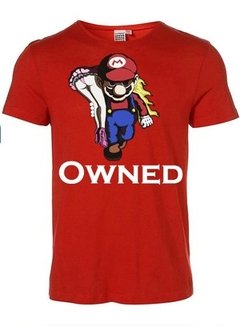 Playera O Camiseta Mario Bross Malvado Owned Bitch en internet