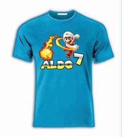 Playera Personalizada Mario Bross Fiesta Fuego Todastallas!!