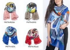 panuelo chalina estampada pn774 - tienda online