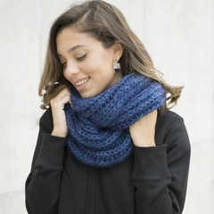 Cuello Bufanda circular tipo lana azul lisos PN 501 / MN - comprar online