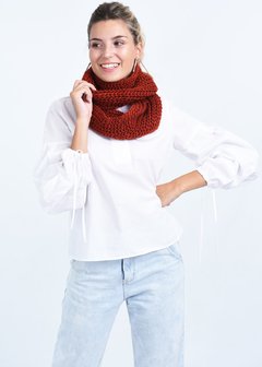 Cuello Bufanda circular tipo lana color Rojo PN 501/ RO - comprar online
