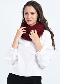 Cuello Bufanda circular lisa con pelitos tipo lana PN 502/ br - comprar online