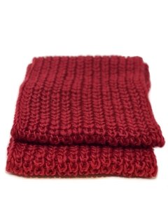 Cuello Bufanda circular tipo lana color rojo