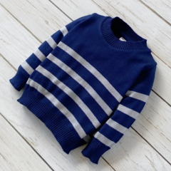 Sweater Rayado Azul - comprar online