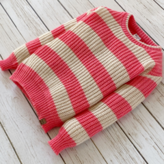 Sweater Rayado Rosa - comprar online