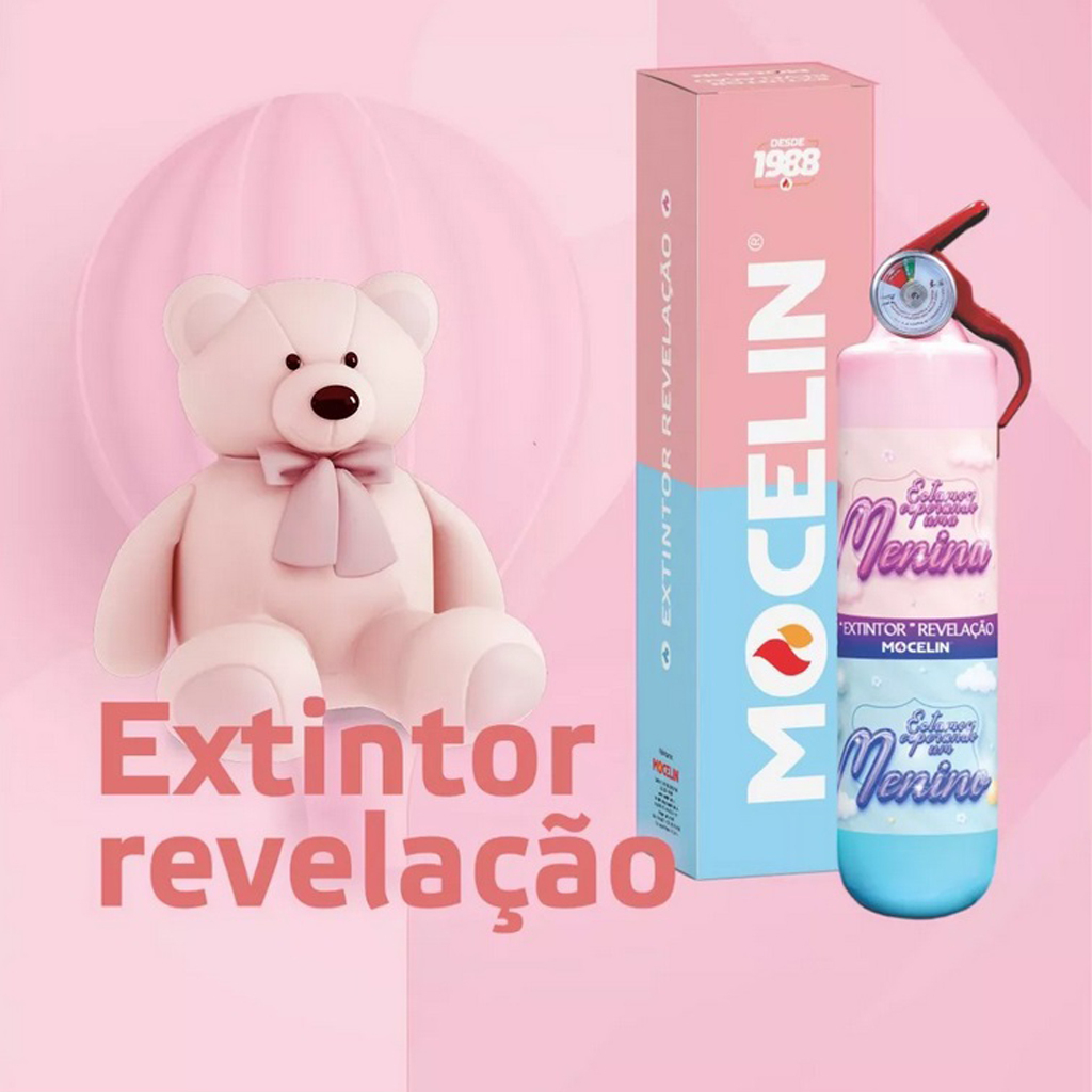 Lança Fumaça Chá Revelação Menina Rosa