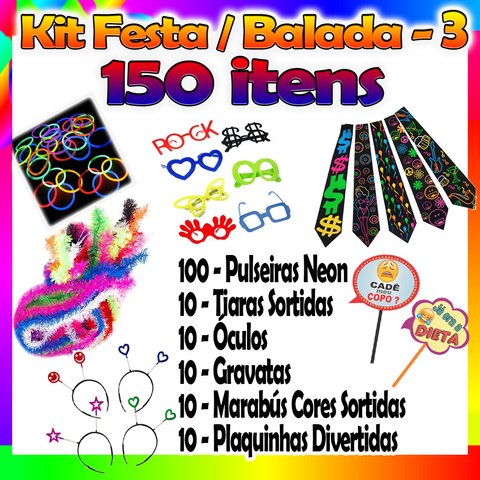 Kit Festa / Balada 3 - 150 itens - Ateliê Vivi Castro