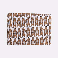 servilleta de lino osos marron - comprar online