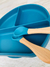 Plato Silicona Con Tenedor Y Cuchara Antideslizante Azul Marino - comprar online