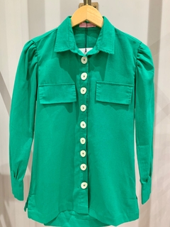 Camisa Linho Verde - comprar online