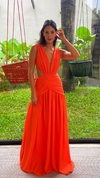 Vestido Florença Laranja