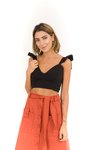 Cropped Tulipa Preto