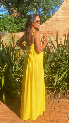 Vestido Santorini Amarelo - Fullmoon