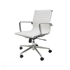 Silla Aluminum blanca respaldo bajo