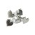 Brads Mariposa 11mm 50un Hearts Silver Creative impressions - comprar online