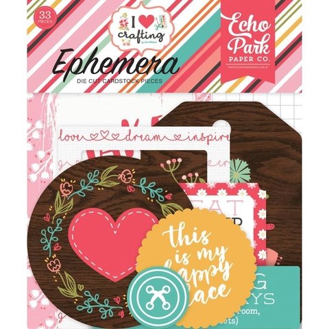 Conjunto de etiquetas de carton impreso i Heart Crafting icons Carta Bella