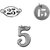 Pack de 3 Dijes decorativos de numeros Tim Holtz - comprar online