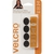 Pack 8 ovalos negros c/adhesivo para telas 2,5cm Velcro BRAND