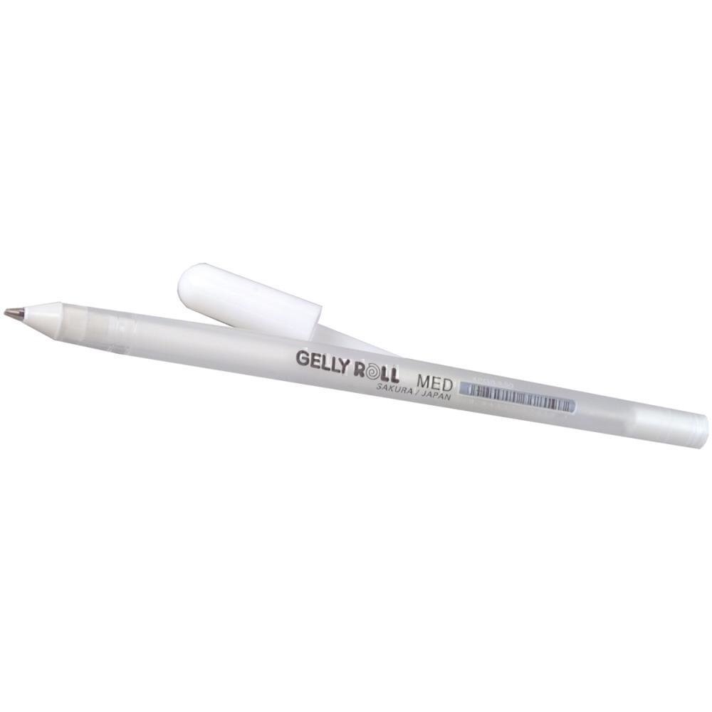 Sakura Gelly Roll-Bolígrafo de Gel, Color blanco, 0,5mm, 0,8mm, 1