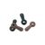 Turn Mounts 20mm 50un Matte Black & Brown Creative Impressions