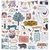 Plancha de 67 Stickers de Carton Magical Forest