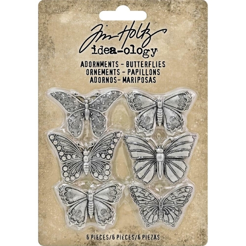 Mariposas metalicas Butterflies x 6 Unidades Tim Holtz
