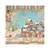 Papel bifaz Houses, Christmas Patchwork 30,5 x 30,5cm Stamperia - comprar online