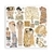 Block 10 Papeles bi-faz Klimt 30 x 30cm Stamperia - comprar online