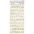 Plancha de 140 Stickers Alphabet W/Gold Glitter BoBunny