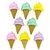 Botones decorativos Glitter ice Cream Cones Dress it up - comprar online