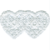 Aplique Bordado de Corazon White Cotton Heart Applique - comprar online