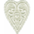 Aplique Bordado de Corazon Labrado ivory Venice Heart Applique - comprar online