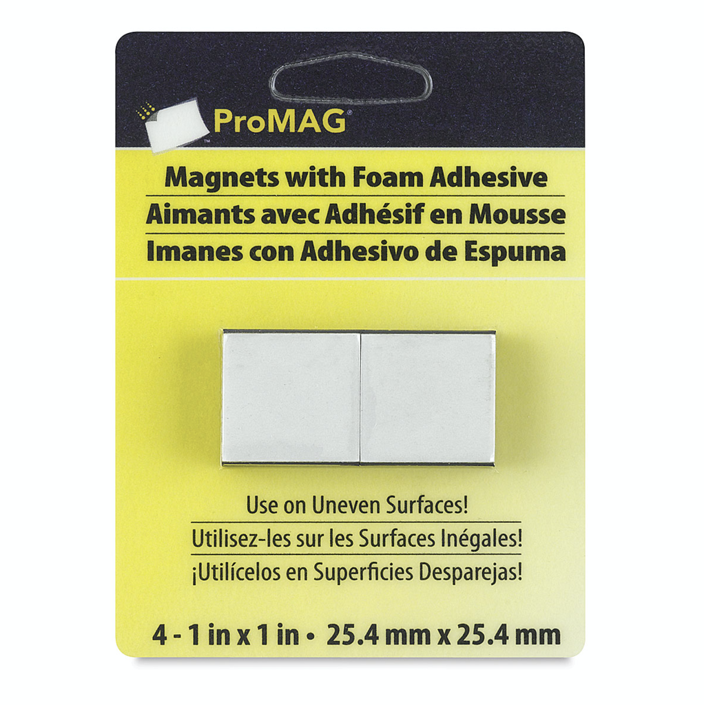 Set 4 imanes adhesivos con espuma cuadrados ProMag
