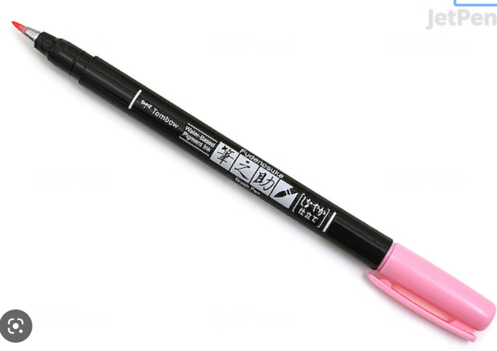Rotulador punta pincel Pastel Pink WS-BS58 Fudenosuke Tombow