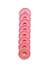 Set 8 Anillos / Discos para planner 35mm Rosa Coral Pastel Disca