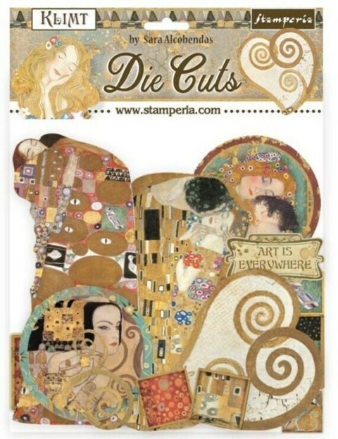 Set 33 etiquetas Ephemera Klimt Stamperia