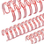 Anillos espirales metalicos Rojo D 16mm ( 5/8" ) x 4 unidades Renz