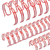 Anillos espirales metalicos Rojo D22mm ( 7/8" ) x 4 unidades Renz