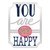 Set 4 troqueles You are My Happy Phrase Sizzix Thinlits - comprar online