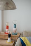 Lámpara de mesa Tótem - 3 módulos: - Naranja, rosa y natural. - SUD