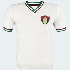 Camisa Retrô o Guerreiro Tricolor Branca + Brinde Exclusivo