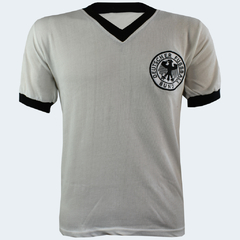 Camisa Alemanha Beckenbauer anos 70 Retrô gola em V + Brinde Exclusivo
