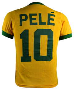 Camisa Brasil Retrô Anos 70 Rei Pelé + Brinde Exclusivo