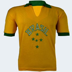 Camisa Brasil Retrô 1958 Amarela + Brinde Exclusivo