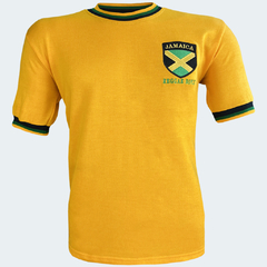 Camisa Retrô Jamaica Amarela "Reggae Boys" + Brinde Exclusivo
