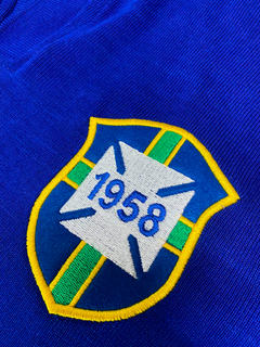 Camisa Retrô Brasil copa do mundo de 1958 Pelé + Brinde Exclusivo - Autêntica Retrô 