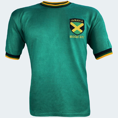 Camisa Retrô Jamaica Verde "Reggae Boys" + Brinde Exclusivo