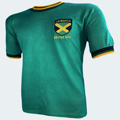 Camisa Retrô Jamaica Verde "Reggae Boys" + Brinde Exclusivo na internet