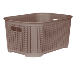 CAJAS ORGANIZADORAS SIMIL RATTAN SIN TAPA 36 X 25 X 17 CM - Arte y Esencias Mayorista