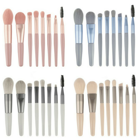 SET X 8 PINCELES PARA MAQUILLAJE